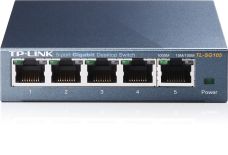 TP-Link TL-SG105 Switch 5x10/100/1000Mbps, Metal case, IEEE 802.1p QoS