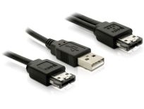 DeLOCK kabel Power Over eSATA Y -> USB + eSATA, 1m