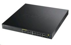 ZyXEL XGS3700-24HP Zyxel XGS3700-24HP 24 port Layer 2/3 Gigabit Datacenter Switch, PoE, 4x 10G