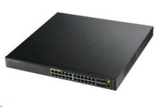 ZyXEL Zyxel XGS3700-24HP 24-port GbE L2+ PoE Switch with 4xSFP+ 10GbE Uplink