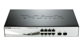 D-Link 8-port 10/100/1000 Gigabit PoE Smart Switch incl. 2 Combo 1000BaseT/SFP