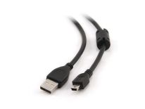 NATEC kabel mini USB 2.0 AM-BM5Pin (Canon) 0.9M ferryt, biały, blister