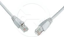 Solarix 10G patchcord 6A SFTP LSOH, osłonka nasuwana, 2m, szary