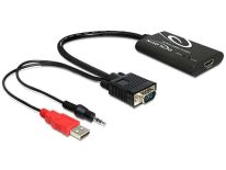 DeLOCK adapter VGA(M) + Audio Jack 3,5mm + Power USB -> HDMI(F)