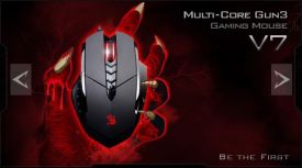 A4 Tech V7M X'Glide Multicore wired, Black, Red, Laser Gaming Mouse. USB