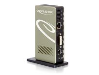 DeLOCK replikator portów USB 2.0 -> 4x USB, DVI-I, LAN + zasilanie