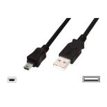 Assmann Kabel USB 2.0 HighSpeed ''Canon'' USB A/miniUSB B (5pin) M/M czarny 3m