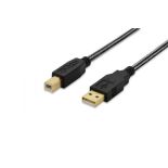 ednet Kabel połączeniowy USB2.0 Typ USB A/USB B, M/M czarny 5,0m blister premium