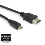 Qoltec Kabel HDMI A męski , Micro HDMI D męski , 1m