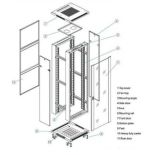 Linkbasic szafa stojąca rack 19'' 42U 600x800mm szara (drzwi perforowane)