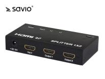 Elmak SAVIO CL-42 Splitter HDMI na 2 odbiorniki, Full HD, funkcja wzmacniacza, pudełko