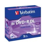 Verbatim DVD+R DL 8.5GB 8x matte silver (jewel case, 5szt)