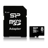 Silicon-Power Karta pamięci MicroSDHC Silicon Power 8GB Class 4 + adapter