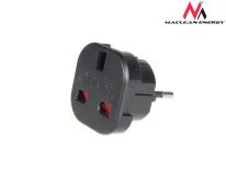 Maclean MCE72 Adapter gniazdo EU na wtyk UK czarny