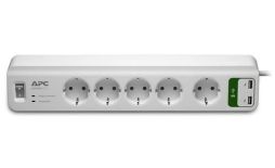 APC Essential SurgeArrest 5 outlets with 5V, 2.4A 2 port USB charger 230V Schuko