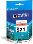 Black Point Tusz Black Point BPC521C , Cyan , chip , 670 str. , Canon CLI-521C