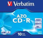 Verbatim CD-R 700MB 52x Crystal (jewel case, 10szt)