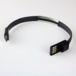 Global Technology KABEL USB microUSB BRANSOLETKA czarna