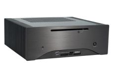 Chieftec skříň Elox Series/mini ITX, HF-200B-OP, Black, Alu, bez zdroje, fanless, heat-pipe