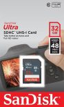 SanDisk karta pamięci Ultra SDHC 32GB Class 10 UHS-I, Odczyt: do 48MB/s