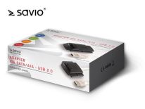 Elmak SAVIO AK-07 Adapter IDE SATA/ATA - USB 2.0, Plug & Play, dodatkowe zasilanie w zestawie