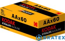 60x Bateria Kodak XTRALIFE ALKALINE LR6/AA zestaw promocyjny