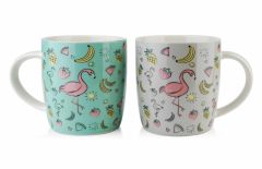 KUBEK PORCELANOWY 340ml FLAMINGO MONDEX HTPK2591