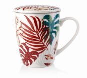 KUBEK PORCELANOWY Z ZAPARZACZEM 370ml JUNGLE MONDEX HTPI1466