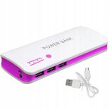 POWERBANK 50000 mAh ŁADOWARKA 3xUSB RÓŻ