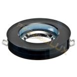 Oprawa halogenowa sufitowa RUBIN-CZ-O szklana kryształ okrągła czarna 100mm x 20mm hurtownia led Premium Lux